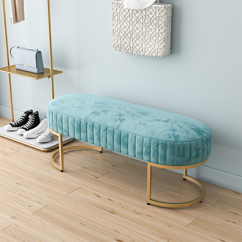 14.82-inch Width Modern Seating Bench Cushioned Metal Entryway Bench Clearhalo 'Benches' 'Chairs & Seating' 'furn' 'furn_benches' 'Furniture' 'Living Room Furniture' 1200x1200_c2a0d5e5-cc0b-46c2-9afb-95409e098dc2