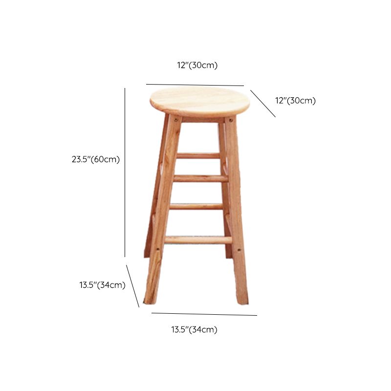 Modern Armless Wooden Counter Stool Oak Wood High Stool with 4 Legs Clearhalo 'Bar Furniture' 'Bar Stools' 'bar_stools' 'furn' 'furn_bar_stools' 'Furniture' 'Kitchen & Dining Furniture' 1200x1200_c2a13e35-c2ad-4812-a2c2-d6950027812d