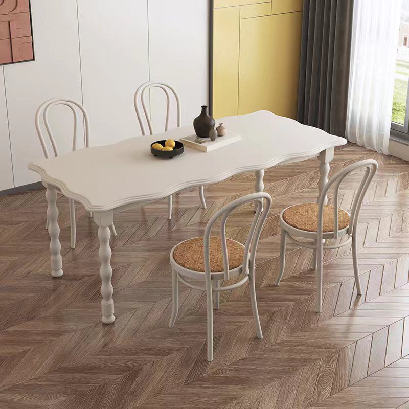 Moderner rechteckiger Holz-Esstisch, 1/2/4/5-teiliges Esszimmer-Set für Café