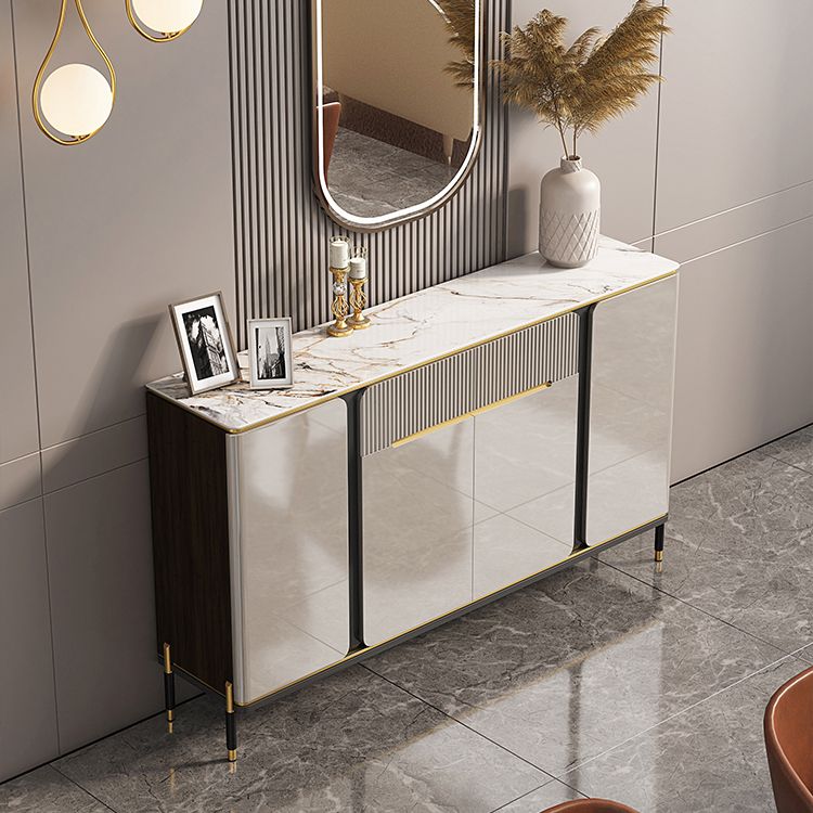 Tavolo la sideboard glam con cassetti in pietra e server di pranzo in legno ingegnerizzato
