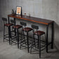 Industrial Rectangle Solid Wood Bar Table Set 1/5 Pieces Counter Table with High Stools Clearhalo 'Bar Furniture' 'furn' 'furn_home_bar_bar_sets' 'Furniture' 'Home Bars & Bar Sets' 'home_bar_bar_sets' 'Kitchen & Dining Furniture' 1200x1200_c2a48890-922e-46c9-9a0d-c1f06217d9e0