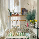 Rectangle Pine Wood Top Bistro Table Modern Pub Table with White Metal Base Clearhalo 'Bar Furniture' 'Bar Tables' 'bar_tables' 'furn' 'furn_bar_tables' 'Furniture' 'Kitchen & Dining Furniture' 1200x1200_c2a5c2e6-b6ad-4188-a181-6912ad37077f