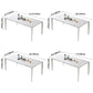 Modern White Rectangle Shape Dining Table Sintered Stone Kitchen Dining Table with 4 Legs Base Clearhalo ' dining_table' 'Dining Tables & Seating' 'Dining Tables' 'Furniture' 'furniture_dining_table' 'Kitchen & Dining Furniture' 'kitchen&dining_furn' 'kitchen' 'kitchen_dining_table' 1200x1200_c2a8c509-0cfe-4be1-bd9f-ad02e5d3cfac