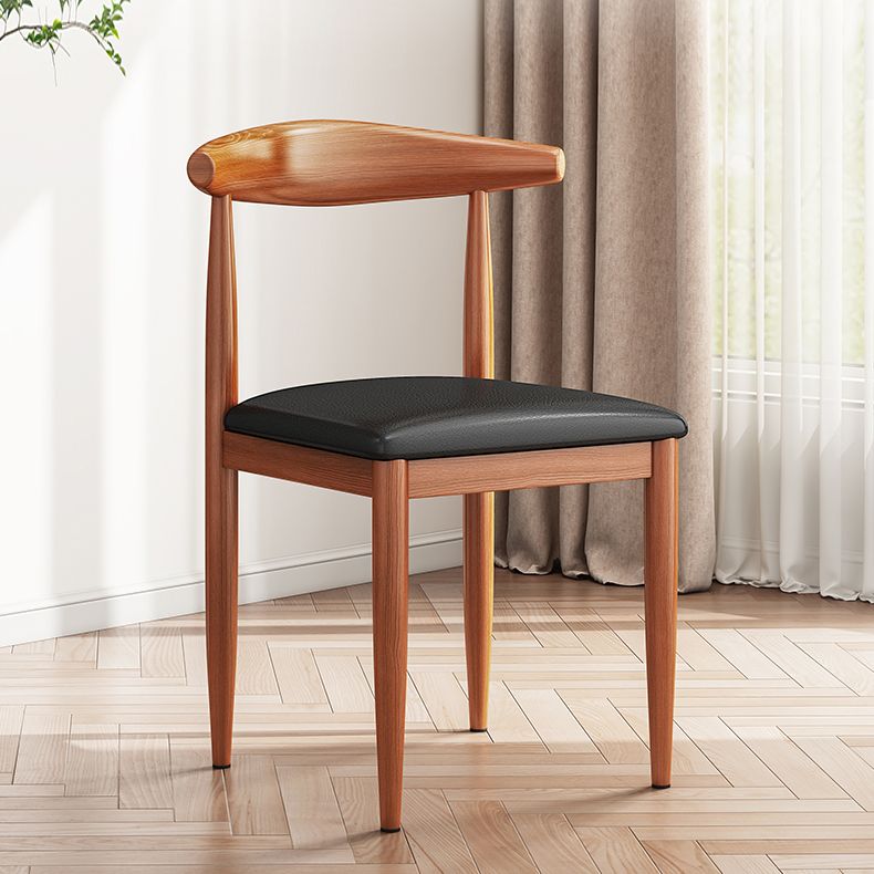 Modern Indoor-Outdoor Metal Chair Dining Room Armless Cow Horn Open Back Dining Side Chair Clearhalo ' kitchen&dining_furn' 'Dining Chairs' 'Dining Tables & Seating' 'dining_chair' 'furn' 'furn_dining_chair' 'Furniture' 'furniture_dining_chair' 'Kitchen & Dining Furniture' 'kitchen' 1200x1200_c2a8fb0d-3ce1-423a-aa21-2632aa261219