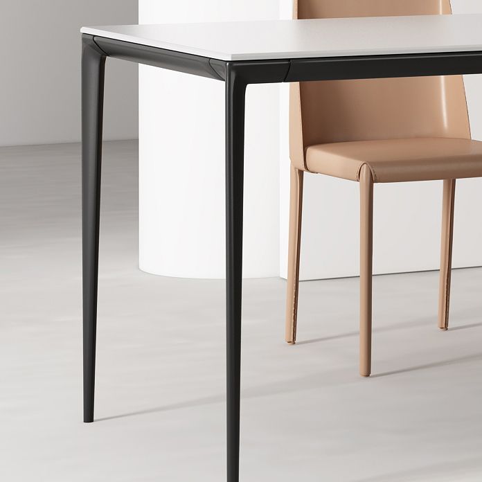 Designer Style 1/2/4/5 Pieces Dining Set Sintered Stone Dining Table with Leather Chairs Clearhalo 'Dining Room Sets' 'Dining Tables & Seating' 'dining_room_set' 'furn' 'furn_dining_room_set' 'Furniture' 'furniture_dining_room_set' 'Kitchen & Dining Furniture' 1200x1200_c2aa8b20-59e3-4451-ac4a-11e5de644ccd