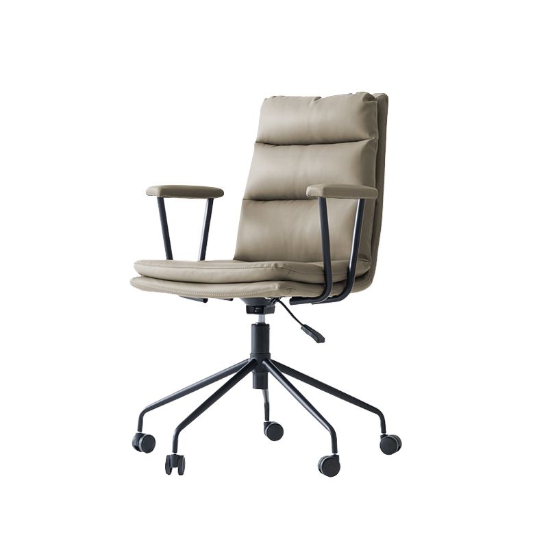 Contemporary Arms Included Task Chair Leather Desk Chair for Office Clearhalo 'furn' 'furn_office_chair' 'Furniture' 'Office Chairs' 'Office Furniture' 'office_chair' 1200x1200_c2ad2a2e-1f4e-4fca-8beb-452c34296353