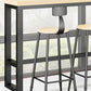 1/5 pièces Table de pub rectangulaire industrielle ensemble de comptoirs en bois avec tabourets sans bras