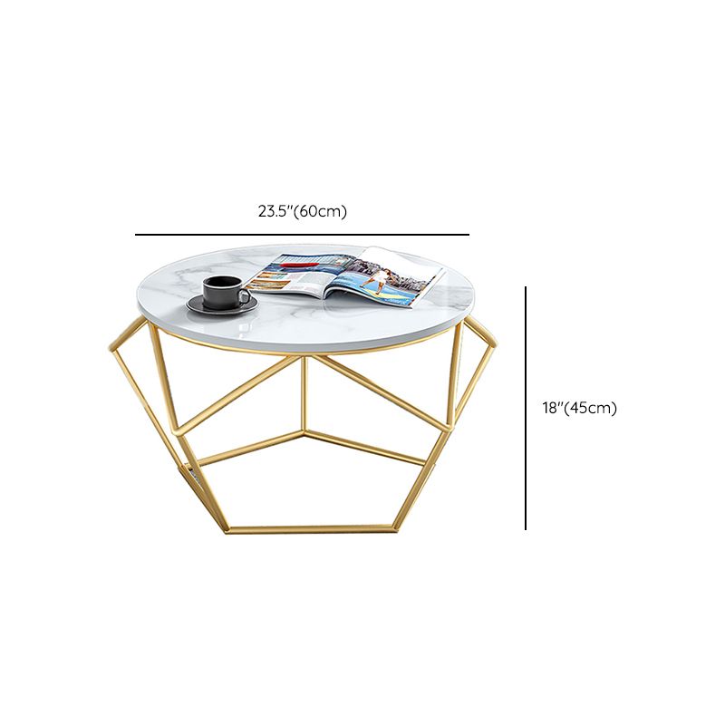 Frame Glam Cocktail Table Stone Round Nesting Coffee Table Set Clearhalo 'Coffee & Accent Tables' 'Coffee Tables' 'coffee_tables' 'furn' 'furn_coffee_tables' 'Furniture' 'Living Room Furniture' 1200x1200_c2aedd34-2334-4914-b240-b1c6b8209c85