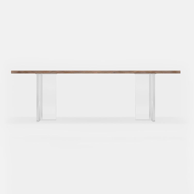 Brown Solid Wood Top Dining Table Rectangle Kitchen Dinette Table Clearhalo 'Dining Tables & Seating' 'Dining Tables' 'dining_table' 'furn' 'furn_dining_table' 'Furniture' 'Kitchen & Dining Furniture' 1200x1200_c2af5aa4-cad8-46e4-b4e8-3b2c15d45771