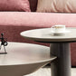 Modern 2-Piece Wood Coffee Table Round Nesting Coffee Table Set