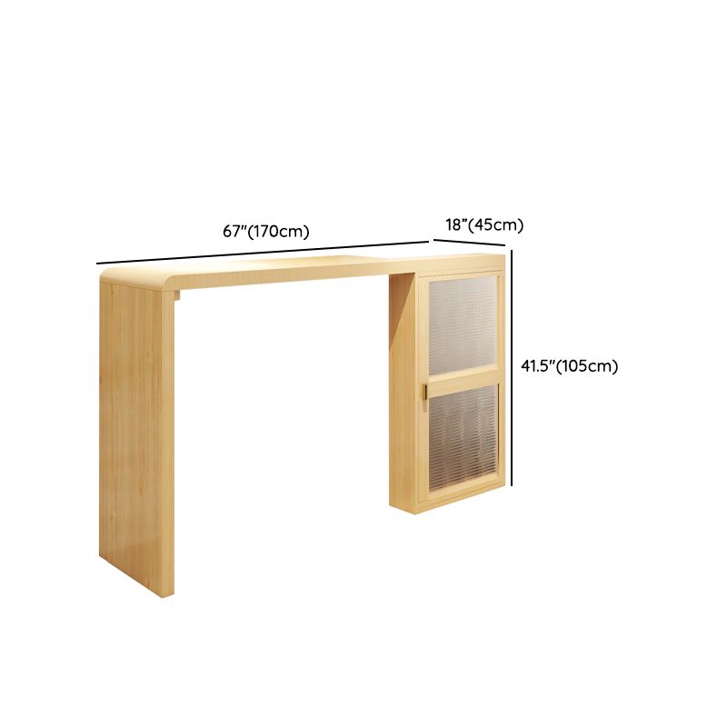 Ensemble de table de bar Glam 1/2 pièces, table de comptoir rectangulaire en bois avec tabourets