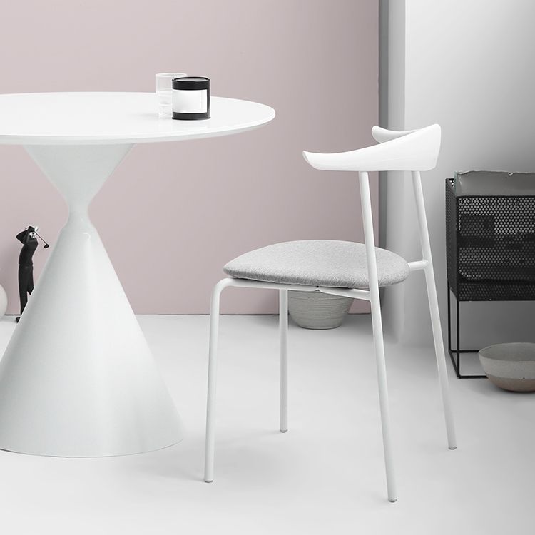 Glam Style Dining Side Chair Open Back Indoor Armless Dining Chair