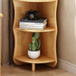Rubber-Wood Bookshelf Closed Back Bedroom Modern Bookshelf 16" W X 63" H