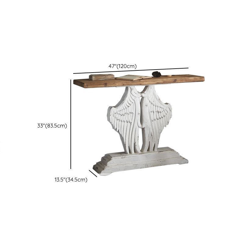 Rectangle French Country Console Table White Wood Sofa Table