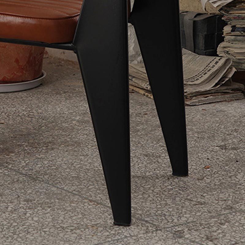 Industrial Open Back Dining Chair Upholstered Arm Chair with Black Legs Clearhalo 'Dining Chairs' 'Dining Tables & Seating' 'dining_chair' 'furn' 'furn_dining_chair' 'Furniture' 'Kitchen & Dining Furniture' 1200x1200_c2b52021-86ac-48f5-ac77-19b22ec8c846