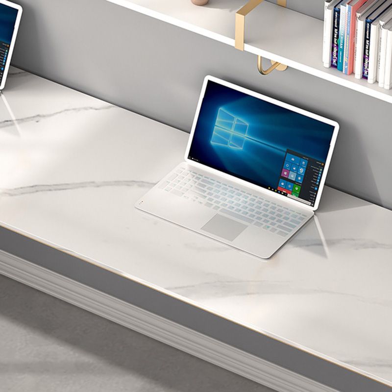 Rectangular Office Desk Sintered Stone Writing Desk in Matte Finish Clearhalo 'furn' 'furn_office_desk' 'Furniture' 'Office Desks' 'Office Furniture' 'office_desk' 1200x1200_c2b578e9-d07f-4371-86fc-79a98c0ae00a