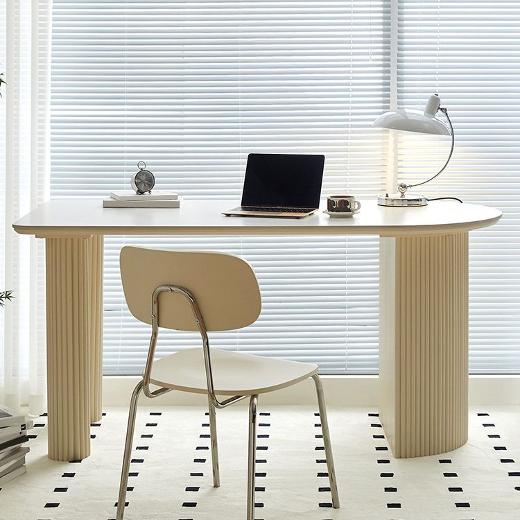 Bureau de bureau contemporain péninsule blanc bureau pour le bureau