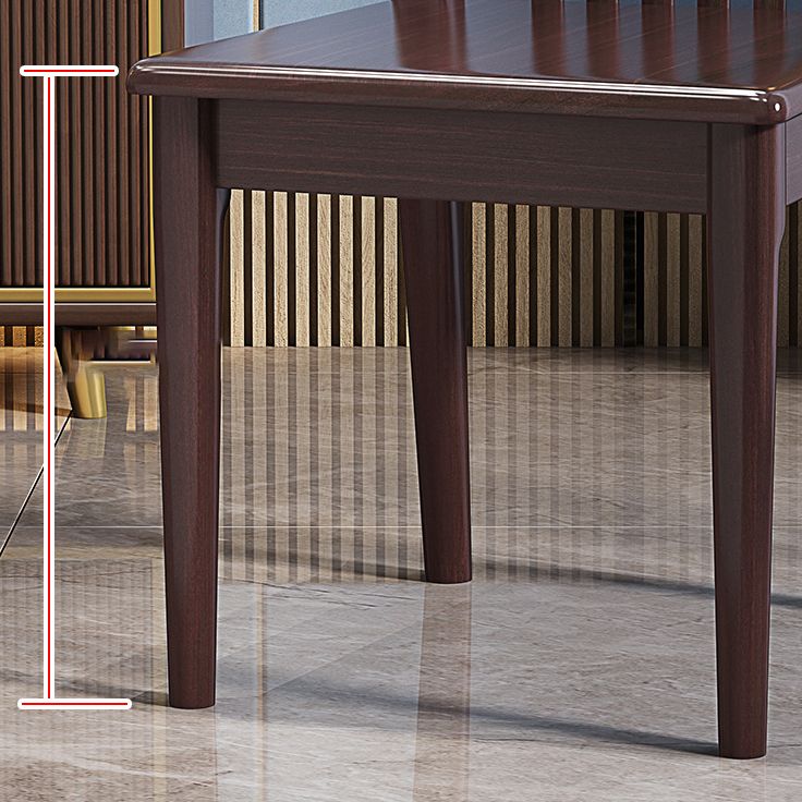 Wood Side Dining Chairs Modern Style Slat Back Armless Chair