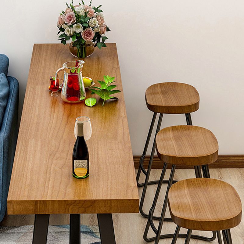 Juego de mesa de pub rectangular moderno, mesa de mostrador de madera de 1/2/4/7 piezas para comedor
