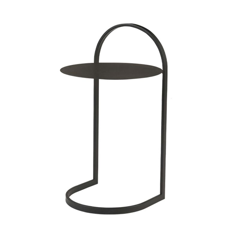 Cabinete contemporáneo del gabinete de metal acento de la mesa con 1 estante, 24 "de altura