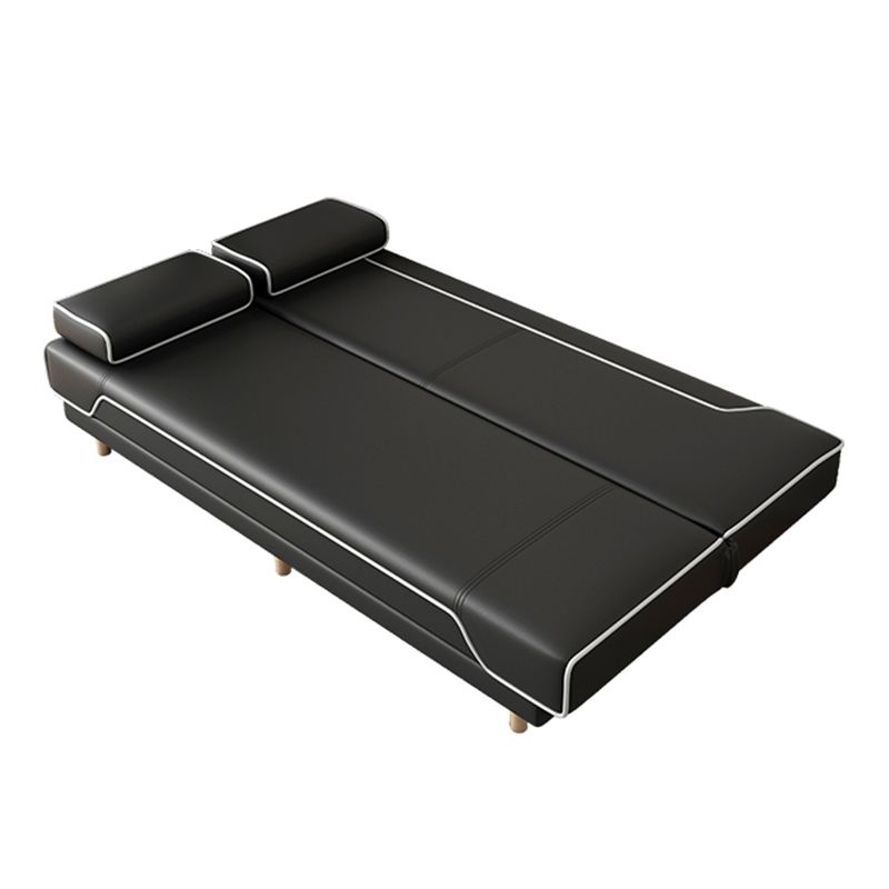 コンテンポラリースタイル33.46 "背の高いソファベッドフェイクレザーコンバーチブルソファ