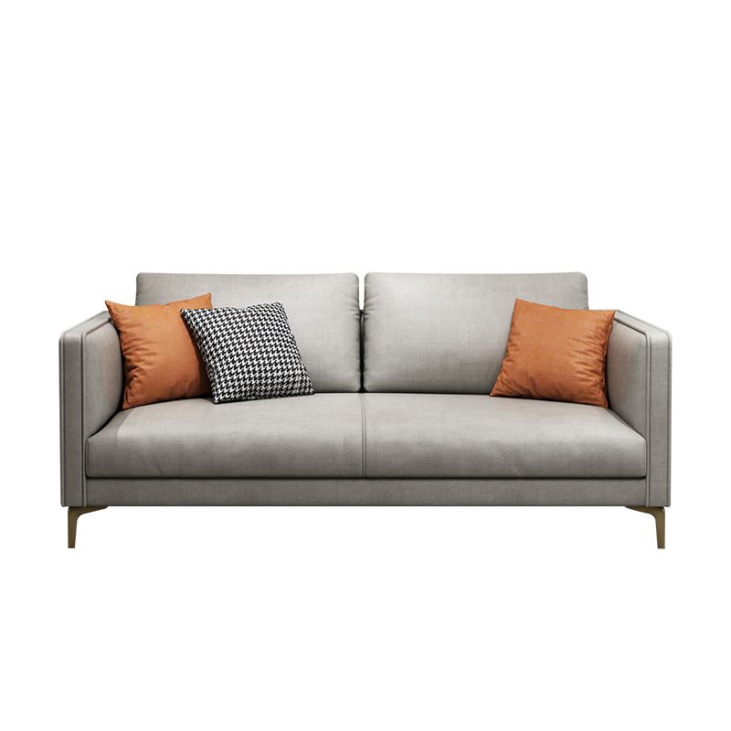 Contemporary Light Gray Cushion Back Settee Living Room Square Arm Sofa Clearhalo 'furn' 'furn_sofas' 'Furniture' 'furniture_sofas' 'Living Room Furniture' 'Sofa' 'sofas' 1200x1200_c2bcfd9f-da38-4b42-9c75-712ca261ba36