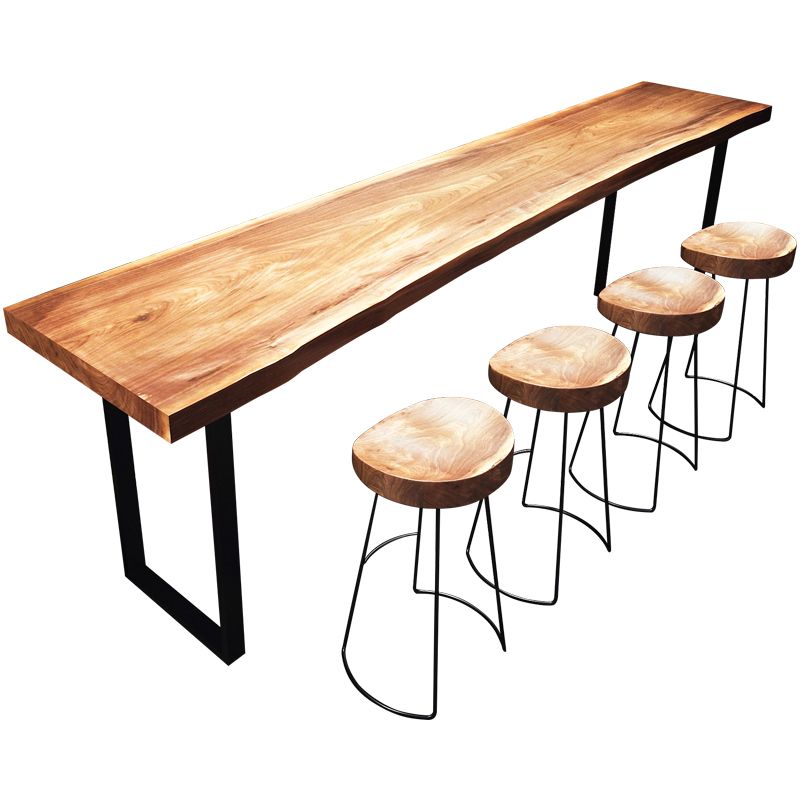 Modern Wood Counter Height Set 1/2/5 Pieces Indoor Natural Counter Set Clearhalo 'Bar Furniture' 'furn' 'furn_home_bar_bar_sets' 'Furniture' 'Home Bars & Bar Sets' 'home_bar_bar_sets' 'Kitchen & Dining Furniture' 1200x1200_c2bd9be5-c740-44fc-ab92-781d212e7b25