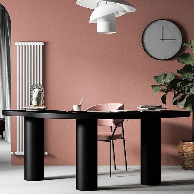 フリーフォームソリッドウッドワーキングテーブル3脚の産業オフィステーブル