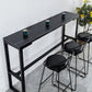 Nordic Rectangle Bar Table 42-inch Height Iron Pedestal Bistro Table Clearhalo 'Bar Furniture' 'Bar Tables' 'bar_tables' 'furn' 'furn_bar_tables' 'Furniture' 'furniture_bar_tables' 'Kitchen & Dining Furniture' 1200x1200_c2c0a9de-fcf8-4544-beda-c3cc661528cb