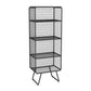 Luxury Bookshelf Metal Glam Style Closed Back Bookcase for Office and Study Room Clearhalo 'Bookcases' 'furn' 'furn_bookcases' 'Furniture' 'furniture_bookcases' 'kitchen' 'kitchen_bookcases' 'Living Room Furniture' 'Office Furniture' 1200x1200_c2c0f852-f53f-458b-bac7-6eeed65616d7