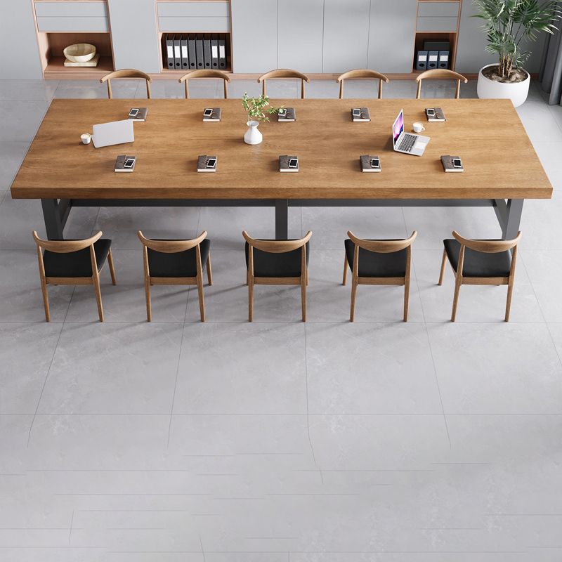 Industrial 29.53 "Descripción de la oficina de altura Madera sólida Desk de escritura de rectángulo