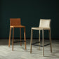 Contemporary Leather Barstool Indoor Bar Stool with Iron Legs and Low Back Clearhalo 'Bar Furniture' 'Bar Stools' 'bar_stools' 'furn' 'furn_bar_stools' 'furniture_bar_stools' 'Kitchen & Dining Furniture' 'kitchen&dining_furn' 'kitchen' 'kitchen_furn' Furniture' 1200x1200_c2c136ac-0546-41a9-b95e-eb276a119a3c