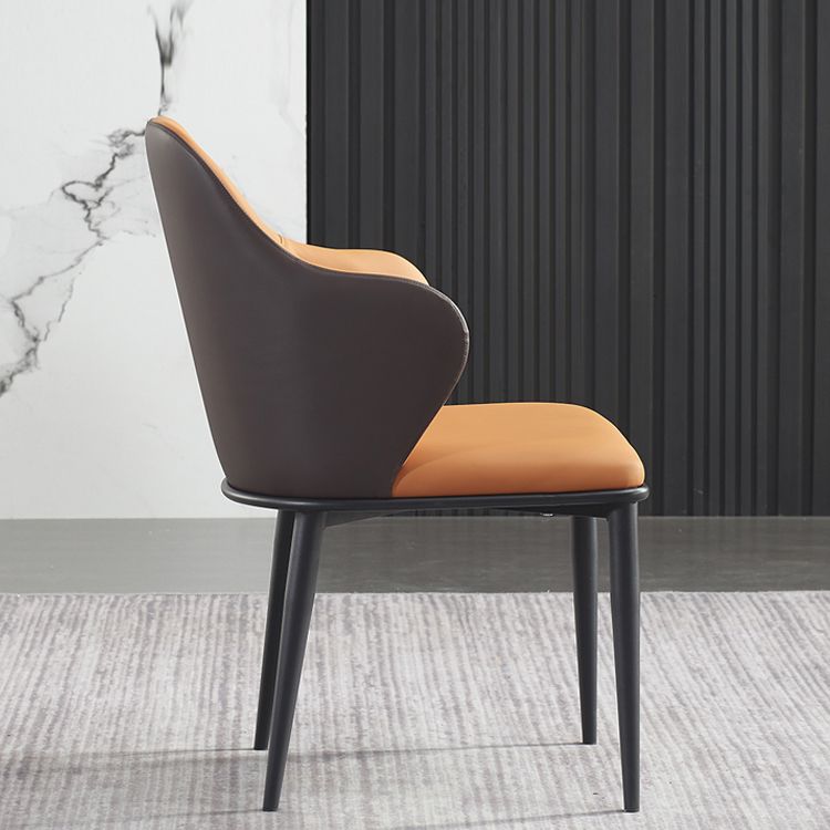 Industrial Metal Dining Room Chairs Arm Leather Dining Chairs (Set of 2) Clearhalo ' kitchen&dining_furn' 'Dining Chairs' 'Dining Tables & Seating' 'dining_chair' 'furn' 'furn_dining_chair' 'Furniture' 'furniture_dining_chair' 'Kitchen & Dining Furniture' 'kitchen' 1200x1200_c2c18ebc-f2ca-476b-ba57-ce412a096922