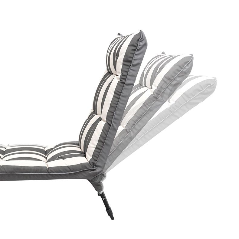 Sedia reclinabile pieghevole reclinabile di cotone standard con ottomano