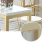 Glam Wood Counter Table with Rectangle Table Top Trestle Table - 41.3" H Clearhalo 'Bar Furniture' 'Bar Tables' 'bar_tables' 'furn' 'furn_bar_tables' 'Furniture' 'furniture_bar_tables' 'Kitchen & Dining Furniture' 1200x1200_c2c414b2-6820-4bd9-9129-f12a6a6c0952