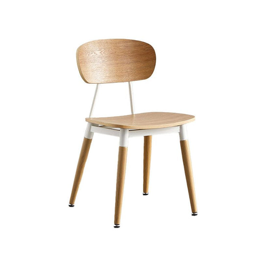 Scandinavian Open Back Dining Chairs Armless Wood Side Chairs