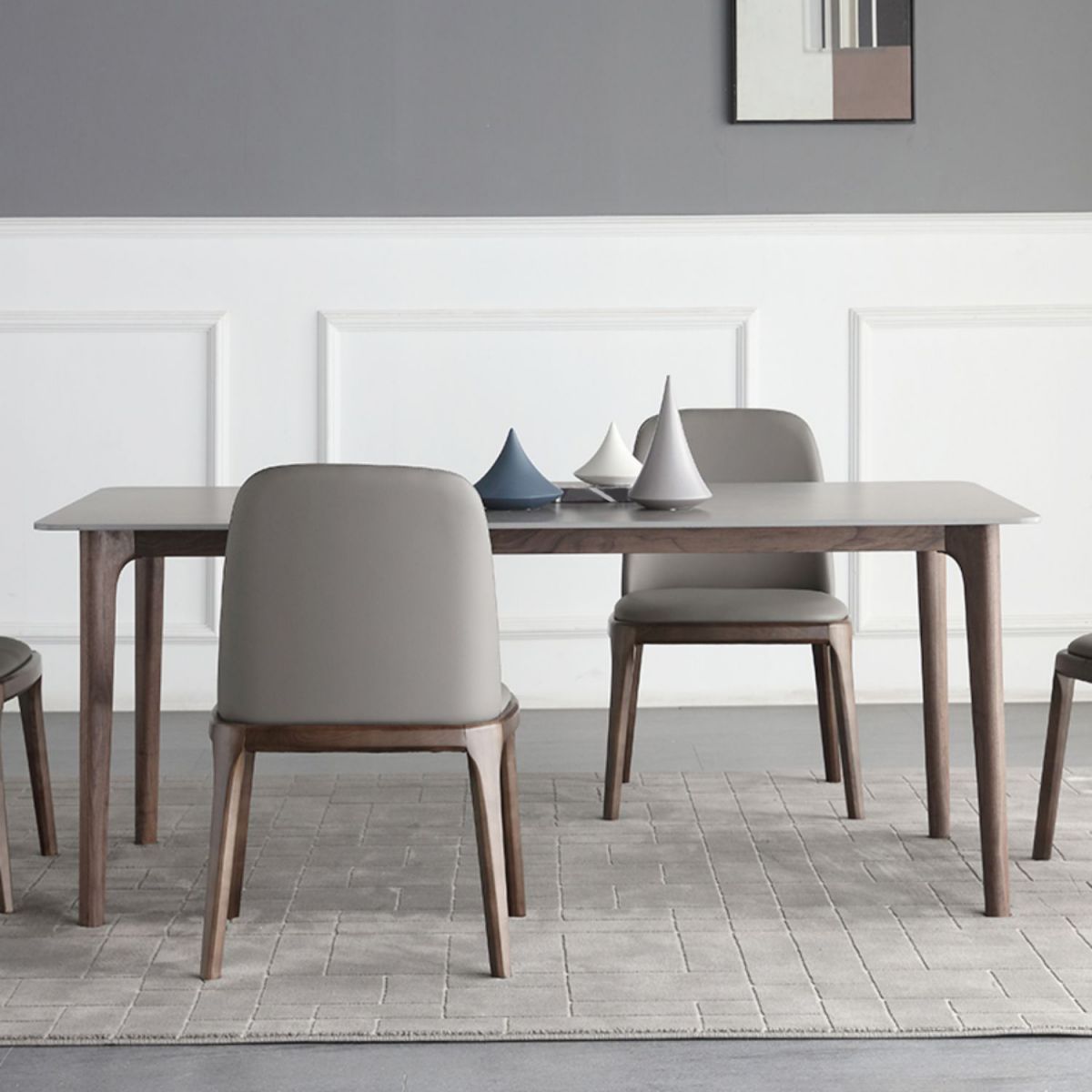 Sintered Stone Rectangle White Table Kitchen Table with Wooden Base and 4 Legs Clearhalo ' dining_table' 'Dining Tables & Seating' 'Dining Tables' 'furn' 'furn_dining_table' 'Furniture' 'furniture_dining_table' 'Kitchen & Dining Furniture' 'kitchen&dining_furn' 'kitchen' 'kitchen_dining_table' 1200x1200_c2c50e7e-d09f-4a3c-8a45-05c3a381c21d