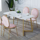Glam 1/2/5 Pieces Dining Table and Chairs Rectangle Dining Table Set Clearhalo 'Dining Room Sets' 'Dining Tables & Seating' 'dining_room_set' 'furn' 'furn_dining_room_set' 'Furniture' 'furniture_dining_room_set' 'Kitchen & Dining Furniture' 'kitchen&dining_furn' 'kitchen' 1200x1200_c2c76f18-bf76-49ca-9a6b-719e50b9ee98