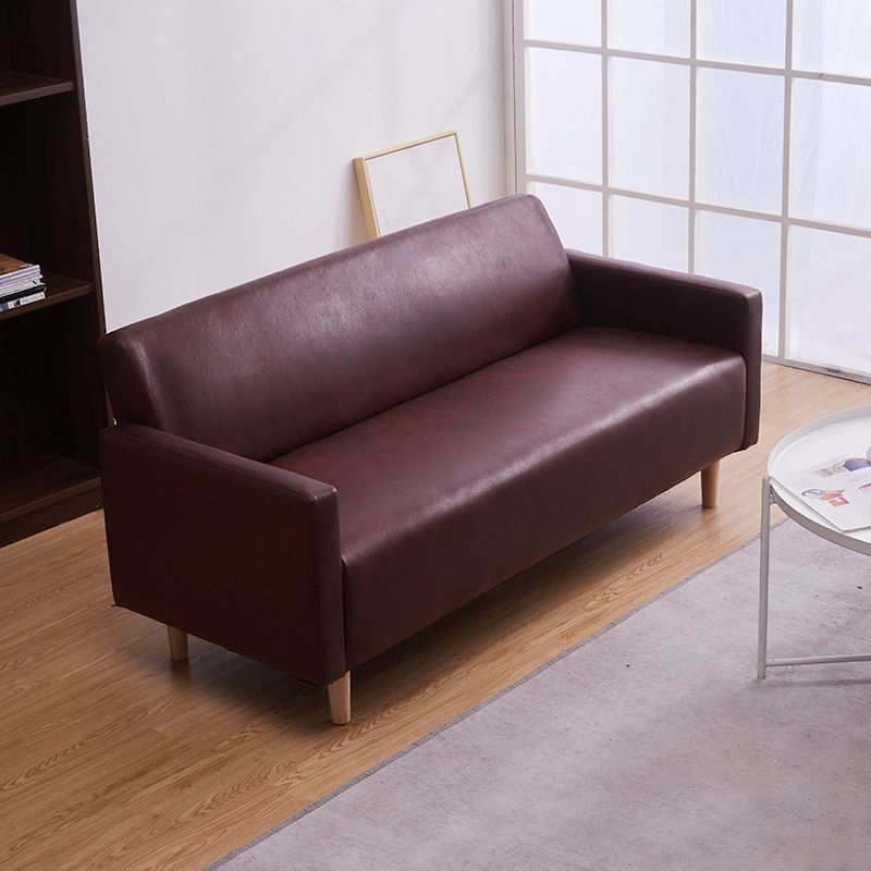 Modern 4 Wood Legs Standard Sofa Square Arm Sofa for Living Room Clearhalo 'Furniture' 'furniture_sofas' 'kitchen' 'kitchen_sofas' 'Living Room Furniture' 'Sofa' 'sofas' 1200x1200_c2c805a8-6831-47a6-ae81-1a481ca85f2d