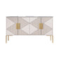 Opbergkist met een breedte van 15,6 inch Klassiek Glam Stone-opbergkistcommode