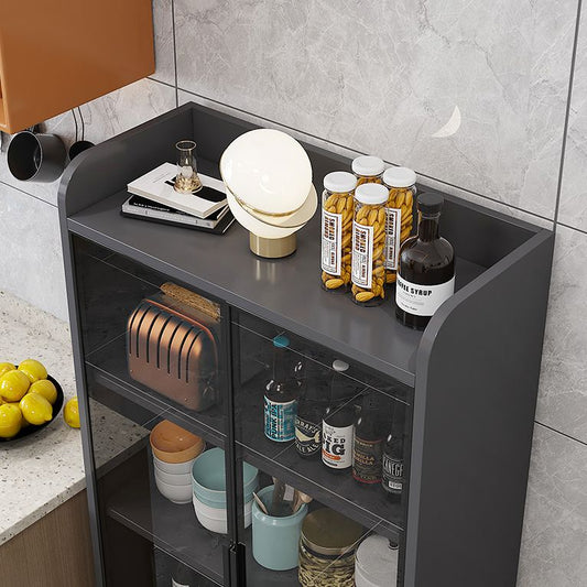 Sideboard in stile Glam Sideboard ingegnerizzato in legno Sideboard con porta di vetro