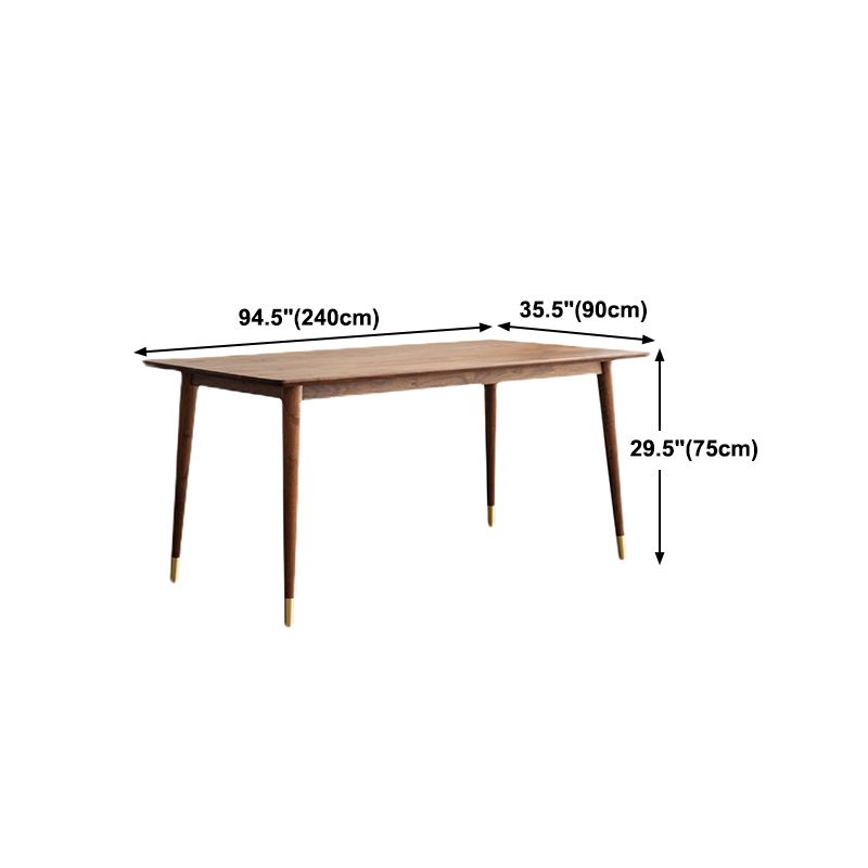 Luxury Pine Wood Table for Restaurant Rectangle Dining Table in Brown with 4 Legs Clearhalo 'Dining Tables & Seating' 'Dining Tables' 'dining_table' 'furn' 'furn_dining_table' 'Furniture' 'furniture_dining_table' 'Kitchen & Dining Furniture' 'kitchen' 'kitchen_dining_table' 1200x1200_c2cb2964-c911-4860-917a-7f151a983035