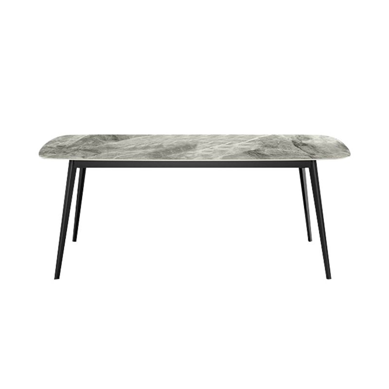 Home Sintered Stone Kitchen Table Industrial Rectangle Fixed Dining Desk Clearhalo 'Dining Tables & Seating' 'Dining Tables' 'dining_table' 'furn' 'furn_dining_table' 'Furniture' 'Kitchen & Dining Furniture' 1200x1200_c2cbbedf-edf8-42e2-a349-9c24199310c7