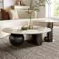 Glam Round Slate Cocktail Table Stainless Steel Abstract Coffee Table Clearhalo 'Coffee & Accent Tables' 'Coffee Tables' 'coffee_tables' 'furn' 'furn_coffee_tables' 'Furniture' 'Living Room Furniture' 1200x1200_c2cd22a6-2a23-411a-b3a9-79b104075c14