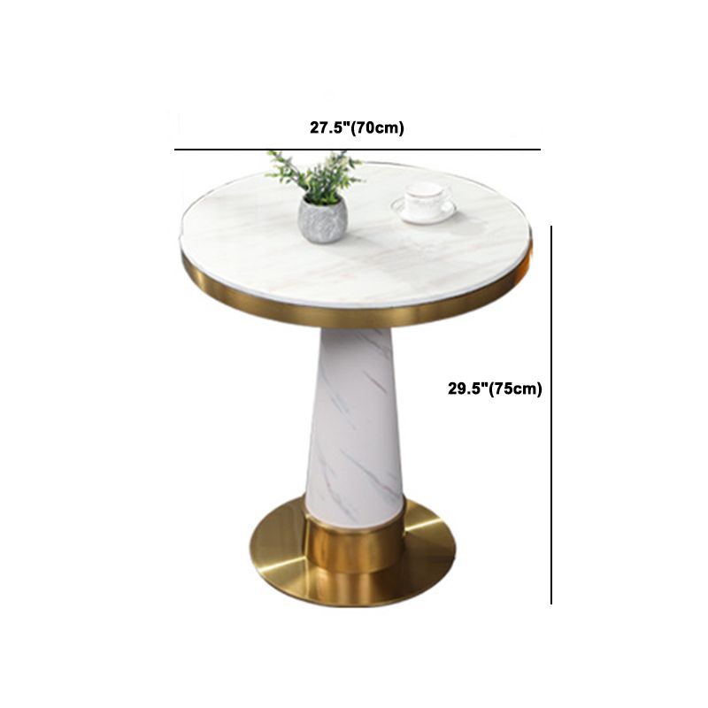 Glam Faux Marble Dining Set rond 1/3/4 stukken Dinerset voor thuisgebruik