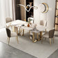 Luxury Style Sintered Stone Dining Table Double Pedestal Base Rectangle Table Clearhalo ' dining_table' 'Dining Tables & Seating' 'Dining Tables' 'furn' 'furn_dining_table' 'Furniture' 'furniture_dining_table' 'Kitchen & Dining Furniture' 'kitchen&dining_furn' 'kitchen' 'kitchen_dining_table' 1200x1200_c2ce3a24-59d0-4cfc-9844-ec002fda19e1