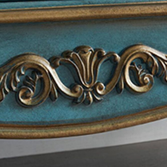 Cabinet di accento in legno solido industriale con 2 cassetti e 2 porte