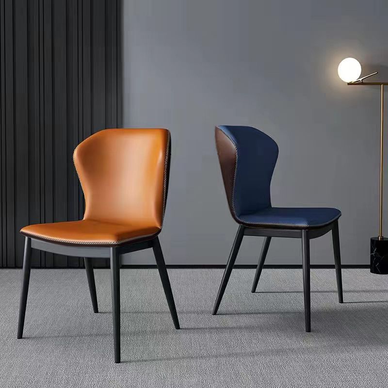 Industrial Home Side Chair Wingback Upholstered Metal Dining Room Chair Clearhalo ' kitchen&dining_furn' 'Dining Chairs' 'Dining Tables & Seating' 'dining_chair' 'furn' 'furn_dining_chair' 'Furniture' 'furniture_dining_chair' 'Kitchen & Dining Furniture' 'kitchen' 1200x1200_c2ce88d9-5a1b-4637-b4b0-dd51c56973ff