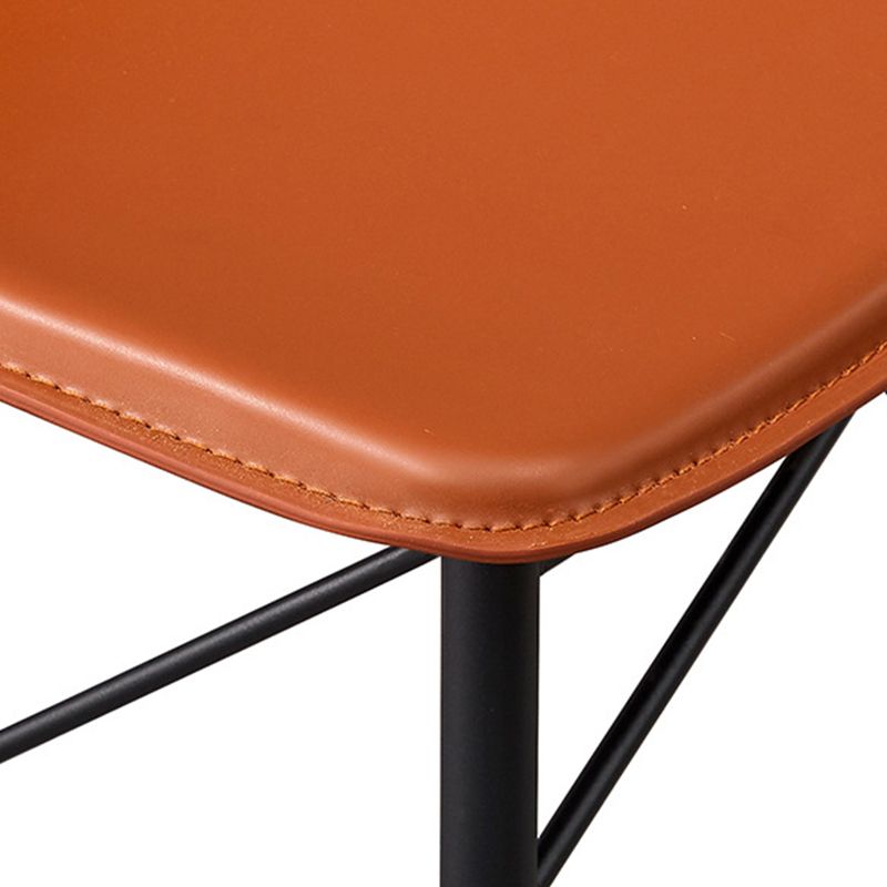 Modern Style Bar-stool Metal Legs with Footrest Leather Bucket Seat for Kitchen Bar Clearhalo 'Bar Furniture' 'Bar Stools' 'bar_stools' 'furn' 'furn_bar_stools' 'furniture_bar_stools' 'Kitchen & Dining Furniture' 'kitchen&dining_furn' 'kitchen' 'kitchen_furn' Furniture' 1200x1200_c2cf485d-0db1-430d-91c0-58d9a11fc6df