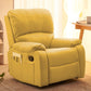 Modern Faux Leather Recliner 33.5" W Swivel Recliner Chair with Side Pockets
